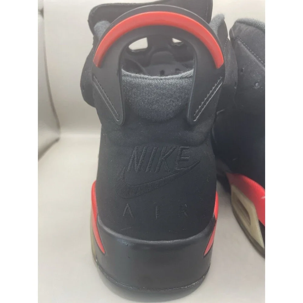 2019 Nike Air Jordan 6 VI Retro Black Infrared Mens 9.5 Black Red 384664-060